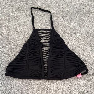 Victoria Secret High Neck Black caged top